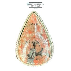 Sterling silver rhodochrosite ring